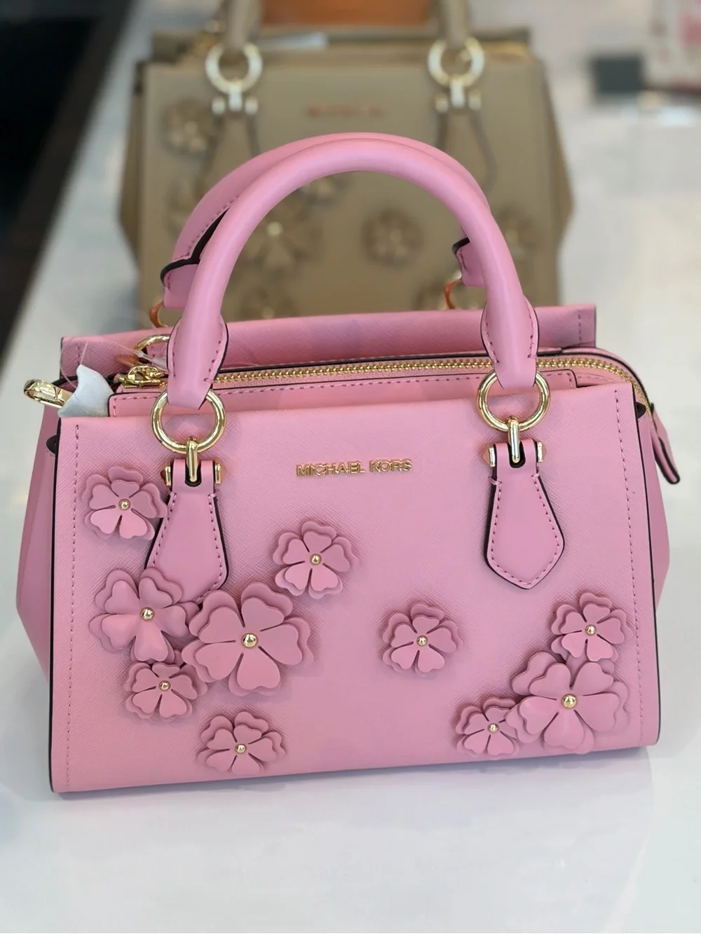 MICHAEL KORS  Marilyn Small Floral Embellished Satchel